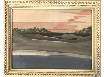 Pastel Palette Watercolor Of Desert Landscape