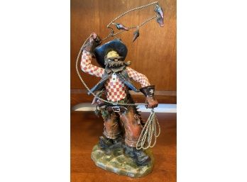 Resin And Metal Pepper Wrangling Cowboy