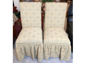 (4) Touchetone Upholstery Co Upholstered Diamond Verdi Chairs