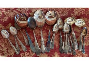 Assorted Silver Plate Silver Ware And Serving Pieces, Wallace, Rogers Reed & Barton & More