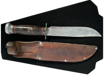 Marbles Gladstone Michigan USA Hunting Knife With Leather Sheath