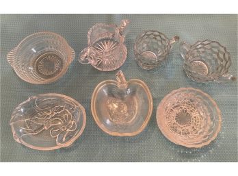 Assorted Lead Crystal Bowls, Plates, Creamer And Sugar