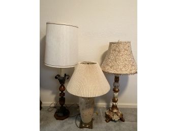 Great Grouping Of Tall Table Lamps Including Vintage/Antique