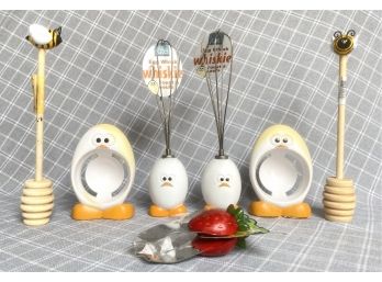 Egg Whisk Egg Separators Honey Dippers And A Strawberry Huller