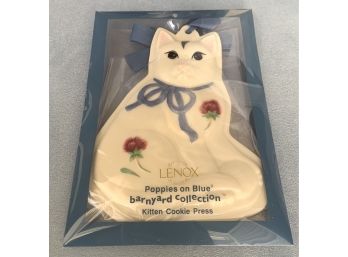 Lenox Poppies On Blue Barnyard Collection Kitten Cookie Press