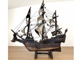Mayflower Model Wood And Canvas Boat