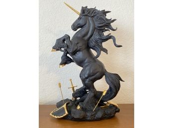 Rare Franklin Mint Ruth Thompson Dark Fury Fine Porcelain Sculpture For The Franklin Mint- New In Box