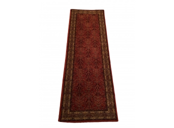 Persian Style Poly Runner Rug With Tree Of Life Pattern