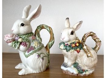 Fitz And Floyd Easter Bunny Pitchers