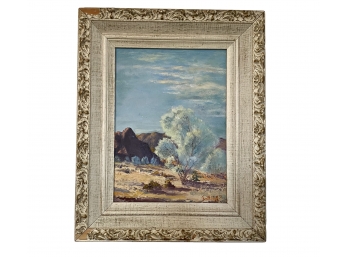 Weems Original Painting Of Pinon Juniper Tree In Desert In Frame