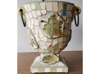 Glazer Pottery Mosaic Handled Urn Pot