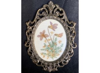 Small Antique Framed Dried Flowers