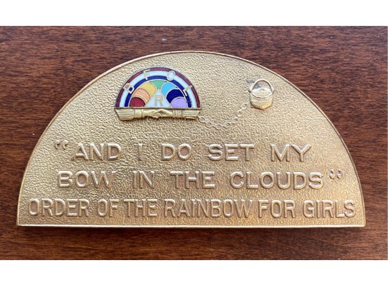 Vintage And I Do Set My Bow In The Clouds Order Of The Rainbow For Girls Medal