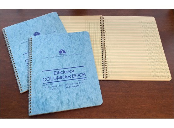 Three Vintage Columnar Notebooks