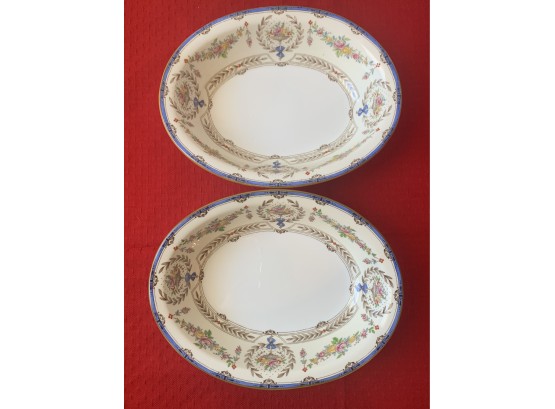 (2) Minton China Hampshire England Oval Serving Bowls