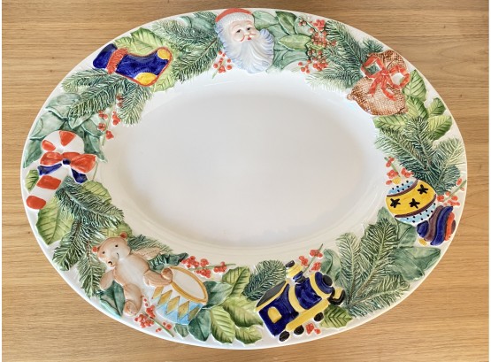 Ceramiche Leonardo Made In Italy Ceramic Christmas Platter