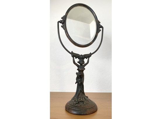 Bronze Antique Art Deco Mirror
