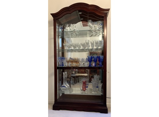 Howard Miller Glass Front Lighted Curio Cabinet (#1)  CONTENTS NOT INCLUDED