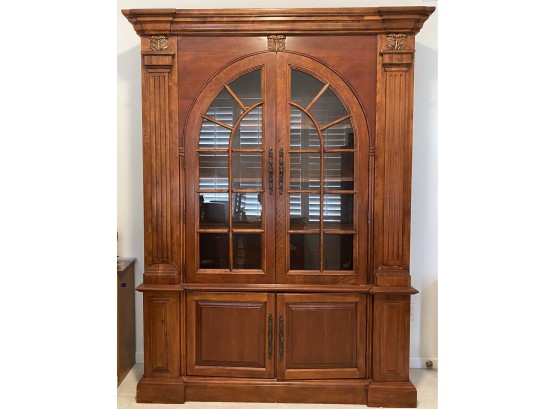 Stunning Solid Wood Glass Front Cabinet