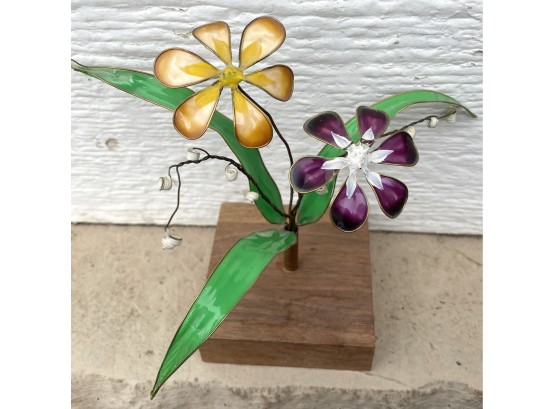 Springles Hand Painted Flower Statue