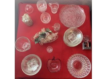 Large Collection Of Glass & Lead Crystal, Bowls, Etched Dessert Cups, Compotes