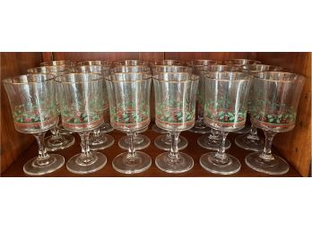 23 Arby's 1985 Holiday Water Glasses
