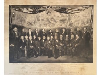 1890 Temple Publishing  Co 'The Presidents Of The United States' Poster