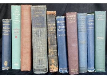 Lot Of Antique And Vintage English Literature Books