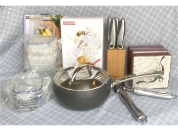 Kitchen Lot Including Like New The Todd English Collection Pan And Lenox Napkins