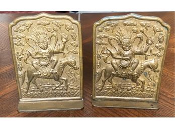 Two Metal Tribal Bookends