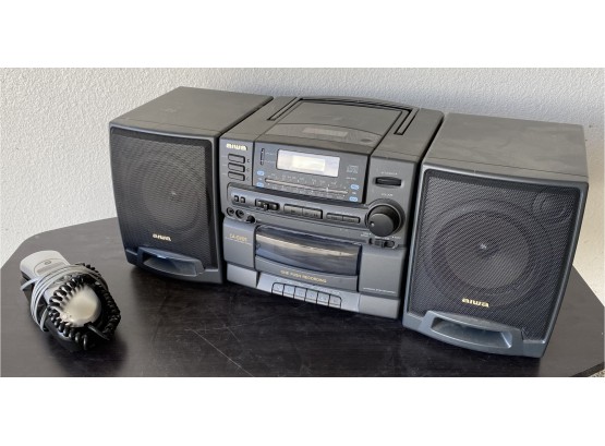 Aiwa Boom Box With CD Player And Land Line Telephone