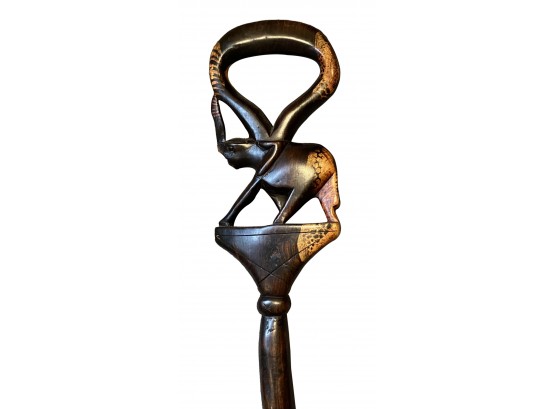 Decorative Wood Carved Cane From Kenya