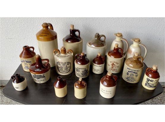 Collection Of Stoneware Moonshine Jugs Including Frankoma