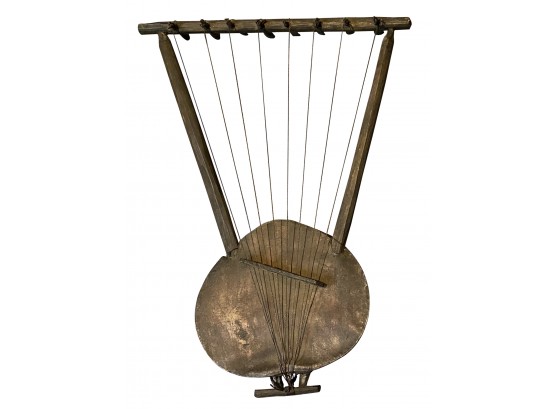 String Instrument Made From Gourd And Goat Leather From Ghana