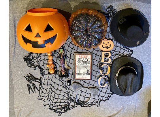 Collection Of Halloween Decor And Costume Hats