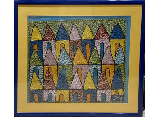 Signed Rope String Art Matted And Framed From Nigeria