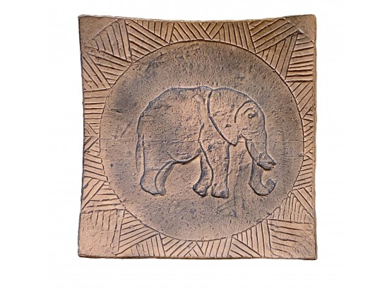 Decorative Elephant Terra Cotta Plate  Ghana