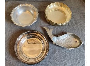 Collection Of  4 Silver Serving Bowls