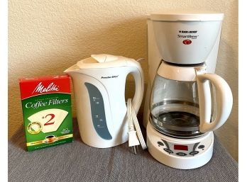 Black And Decker Coffee Drip Machine And Electric Kettle