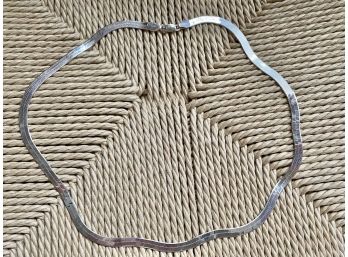 Beautiful Italian Sterling Silver Herringbone Necklace