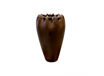 Large Metal Bronze Toned Vase