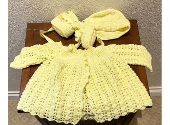 Vintage Yellow Baby Outfit