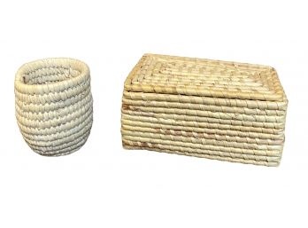 Pair Of Small Baskets From Kenya