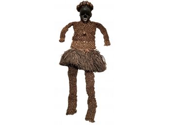 Genuine Woven Raffia Salampasu Full Body Costume From Democratic Republic Of The Congo