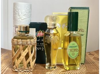 Fabulous Collection Of Vintage Perfumes Including Laura Ashley, Nina Ricci, And Vincent