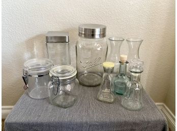 Collection Of Glass Storage And Jars