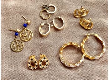 Great Grouping Of 6 Costume Earrings