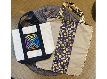 2 Canvas And Cotton Totes From Kenya And Costa Rica