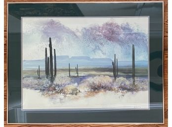 Signed Adin Hade Water Color Desert Serenity