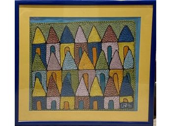 Signed Rope String Art Matted And Framed From Nigeria